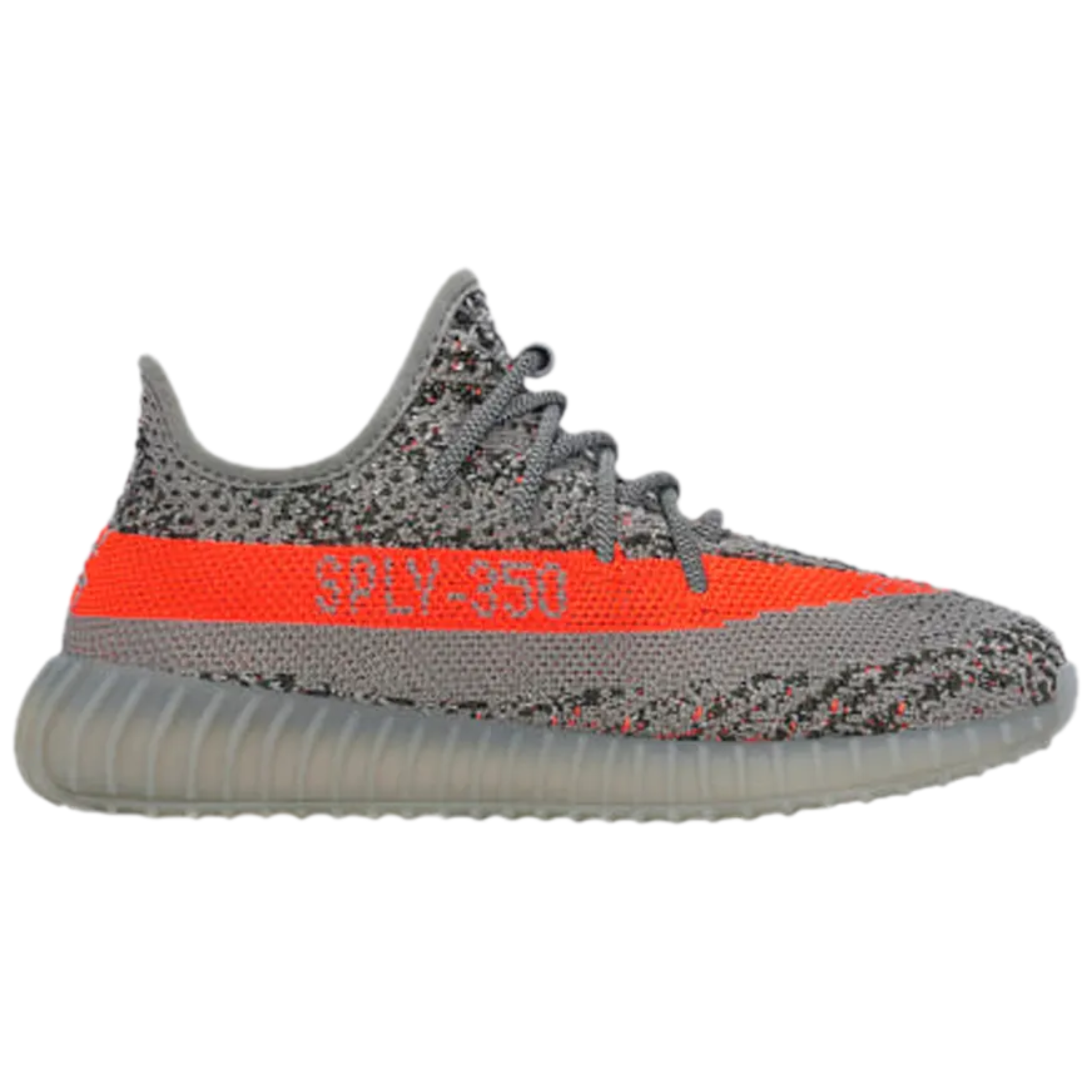 Yeezy Boost 350 V2 Kids Beluga Reflective sneaker with grey and orange design