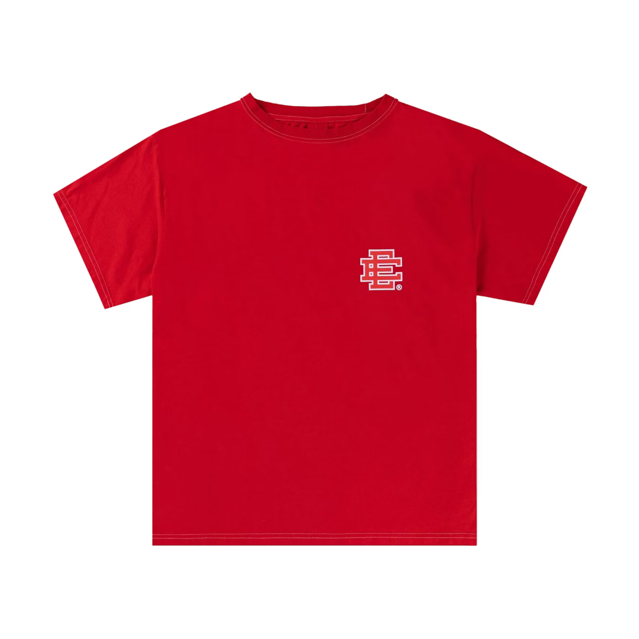 Red Eric Emanuel EE basic t-shirt with small logo on chest