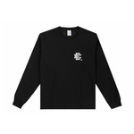 Eric Emanuel black long sleeve T-shirt with white EE logo on chest