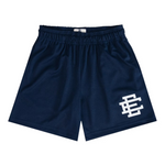Navy Eric Emanuel EE Basic mesh shorts with white logo detail