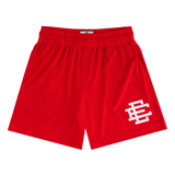 Red Eric Emanuel EE Basic mesh shorts with white logo