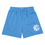 Eric Emanuel EE Basic Short in Carolina Blue with mesh fabric and white EE logo