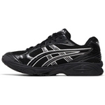 ASICS Gel Kayano 14 black running shoe with pure silver accents