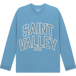 Suavo World blue long sleeve Saint Valley graphic t-shirt