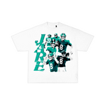 White Jare JY Giants T-shirt with player graphic design