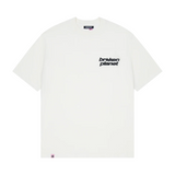 Broken Planet Basics vanilla white t-shirt with logo on chest