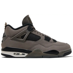 Air Jordan 4 Retro Cave Stone sneaker in taupe and black side view