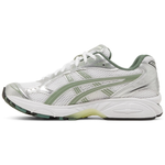 ASICS Gel Kayano 14 running shoe in pure silver and slate grey side view