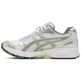 ASICS Gel Kayano 14 running shoe in pure silver and slate grey side view