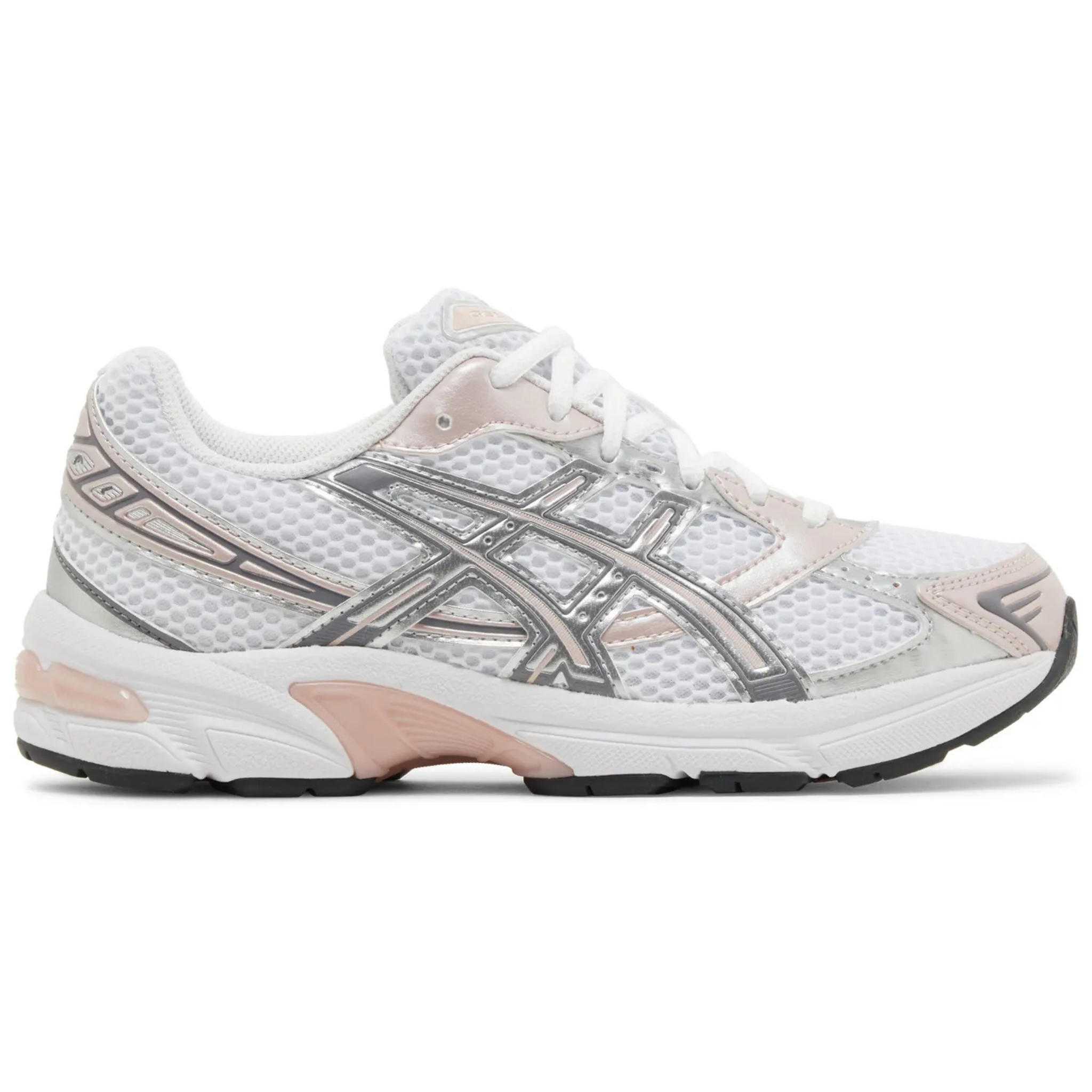 Wmns Gel 1130 ASICS running shoe in white, neutral, and pink colors