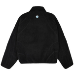 Broken Planet black polar fleece jacket back view