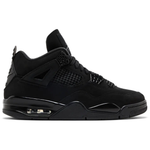Air Jordan 4 Retro Black Cat sneaker in all-black with mesh and leather detailing