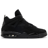 Air Jordan 4 Retro Black Cat sneaker in all-black with mesh and leather detailing