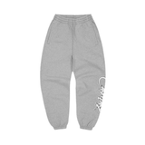 Grey Corteiz Satin Applique Allstarz sweatpants with elastic cuffs and side pockets