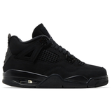 Air Jordan 4 Retro GS Black Cat 2025 all-black sneaker side view