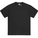 Corteiz HMP Panel Mock Tee Black simple black t-shirt with small white logo