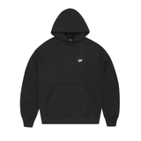 Black Corteiz Woosh Hoodie with front pocket and small logo on chest