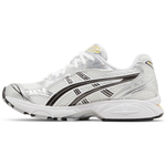 ASICS Gel Kayano 14 running shoe in white and Tai-Chi yellow side view