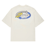 Broken Planet Game Over T-Shirt in vanilla white with graphic print on back