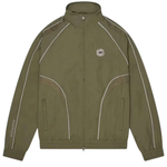 Broken Planet Market khaki performance jacket with zip and logo detailing