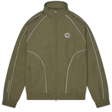 Broken Planet Market khaki performance jacket with zip and logo detailing