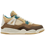 Air Jordan 4 Retro PS Cacao Wow brown and cream sneaker side view