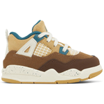Air Jordan 4 Retro TD Cacao Wow toddler sneaker in brown and tan colors with white accents