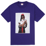 Supreme Playboi Carti purple tee with graphic print front FW25