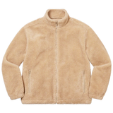 Supreme Star Fleece Jacket in natural beige with full zipper and side pockets