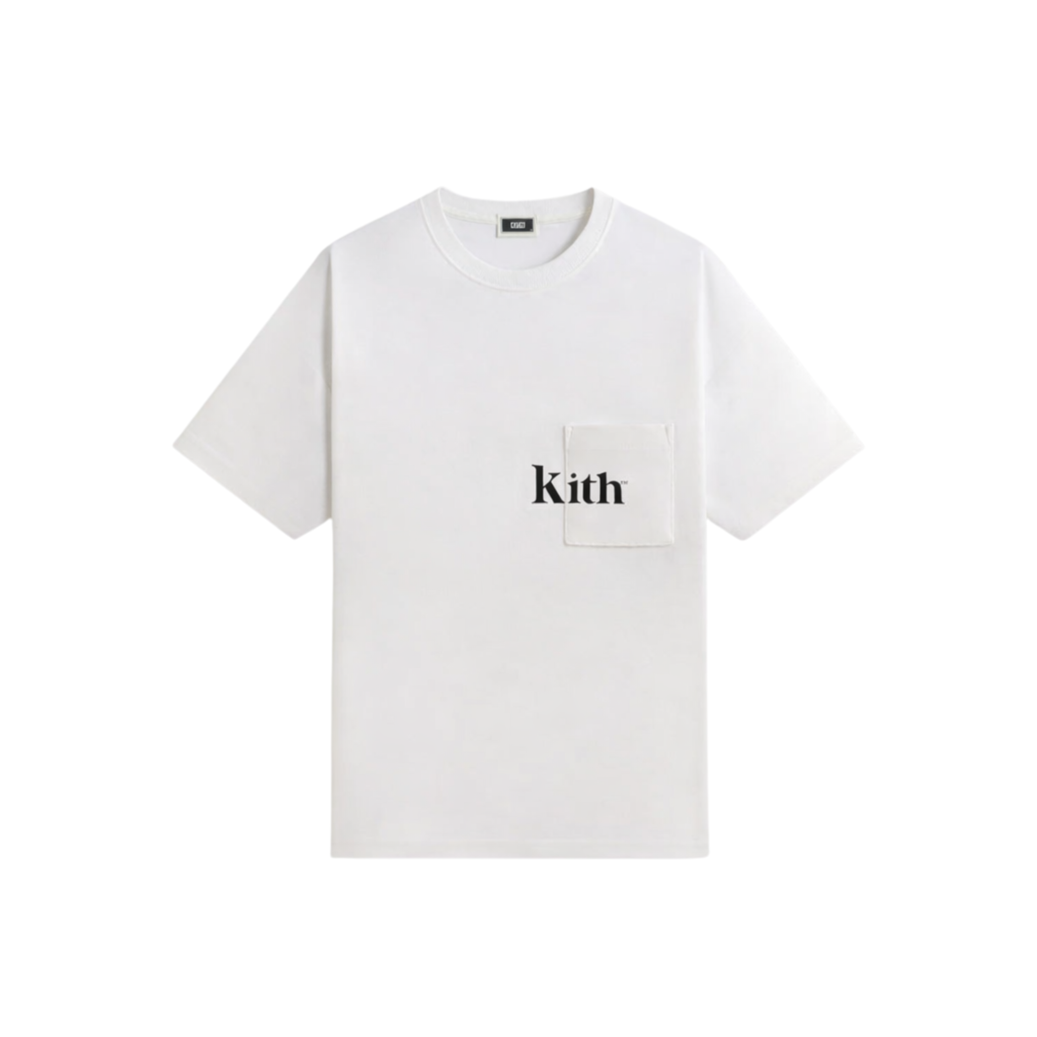 Kith Quinn Tee White front view on plain background