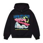 Broken Planet Wake Up Hoodie in midnight black color