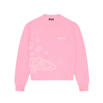 Broken Planet Knit Sweater in candy pink color