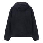 Siarr Denim Hooded Jacket dark navy with full zip and side zipped pockets