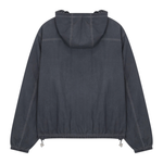 Siarr Cold Wash Windbreaker blue grey nylon jacket with full zip and side slit pockets