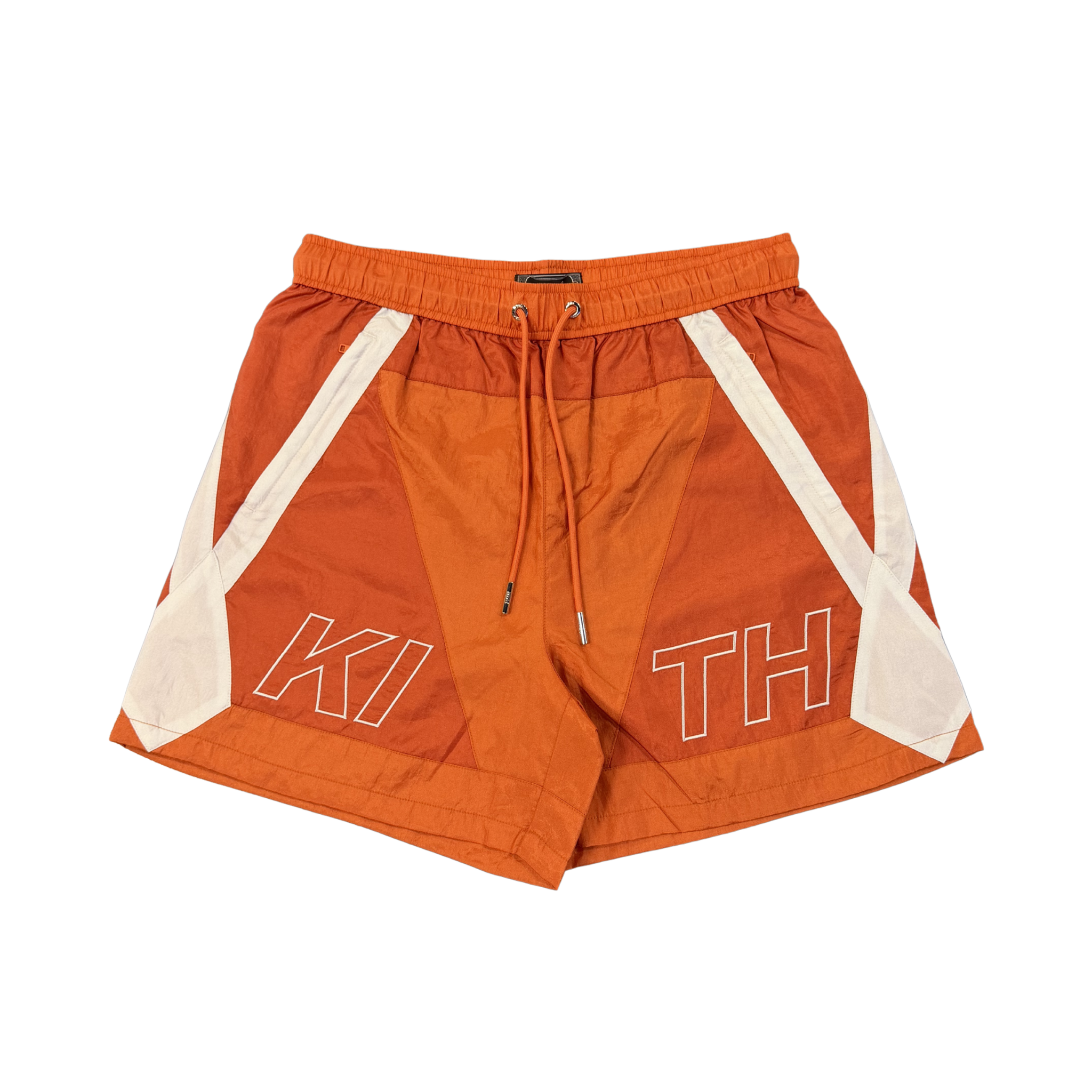 Kith Washed Nylon Turbo Short in Clementine color from SS26 collection