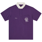 Corteiz Crest Rugby Polo in purple color with logo detail
