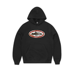 Corteiz Rusty Alcatraz Hoodie in black with vintage design