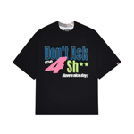 Broken Planet Dont Ask Me T-shirt in midnight black with snow camo design