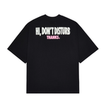 Broken Planet graphic t-shirt in midnight black color