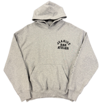 Jeanius Bar Atelier one-of-one grey rhinestone hoodie unique vintage collage design