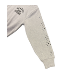 Jeanius Bar Atelier one of one rhinestone grey hoodie unique collector's piece