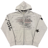 Jeanius Bar Atelier one-of-one Harley Davidson rhinestone grey hoodie unique collage design