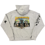 Jeanius Bar Atelier one of one Harley Davidson rhinestone grey hoodie collector's piece