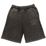 Jeanius Bar Atelier Varsity Sweat Shorts in charcoal with vintage wash made in London