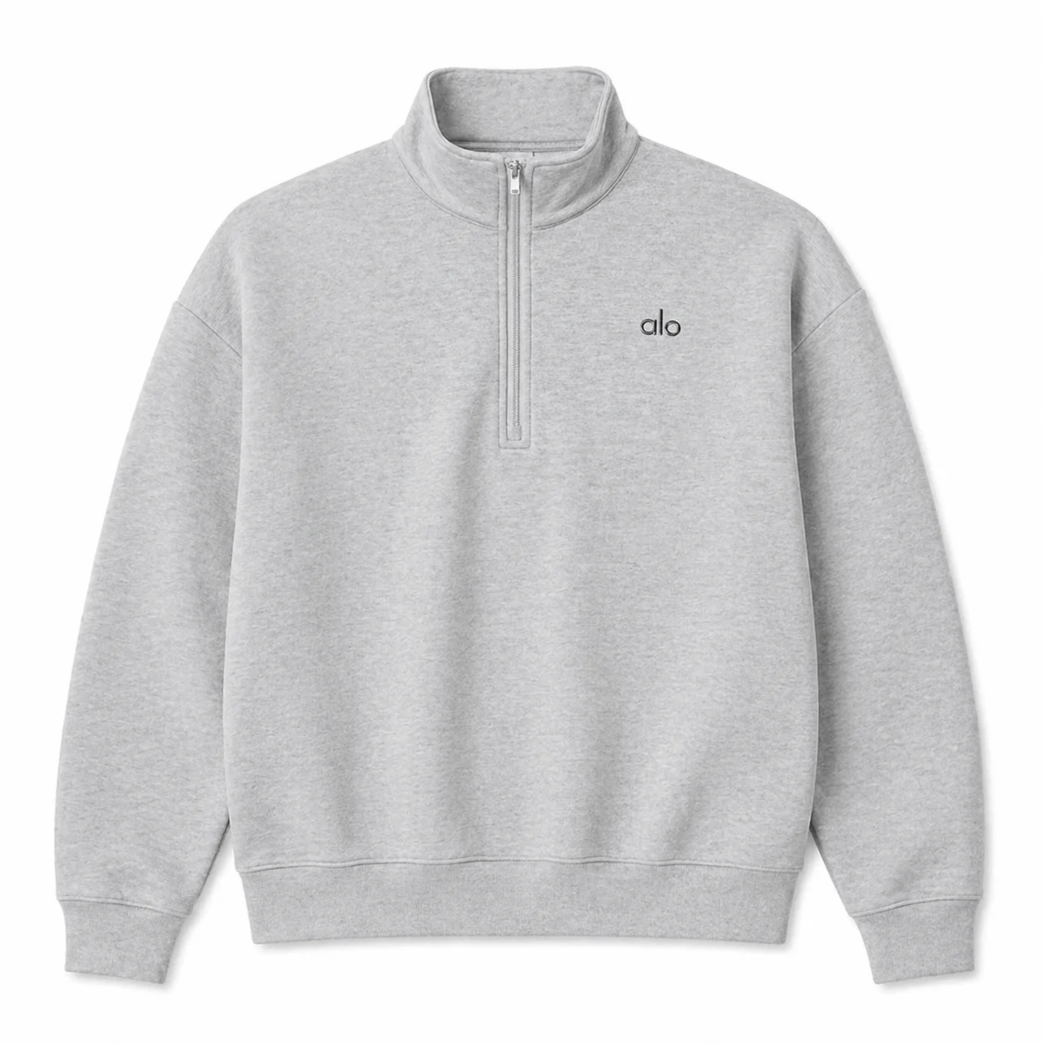 ALO Yoga grey Accolade 1/4 zip sweatshirt for women