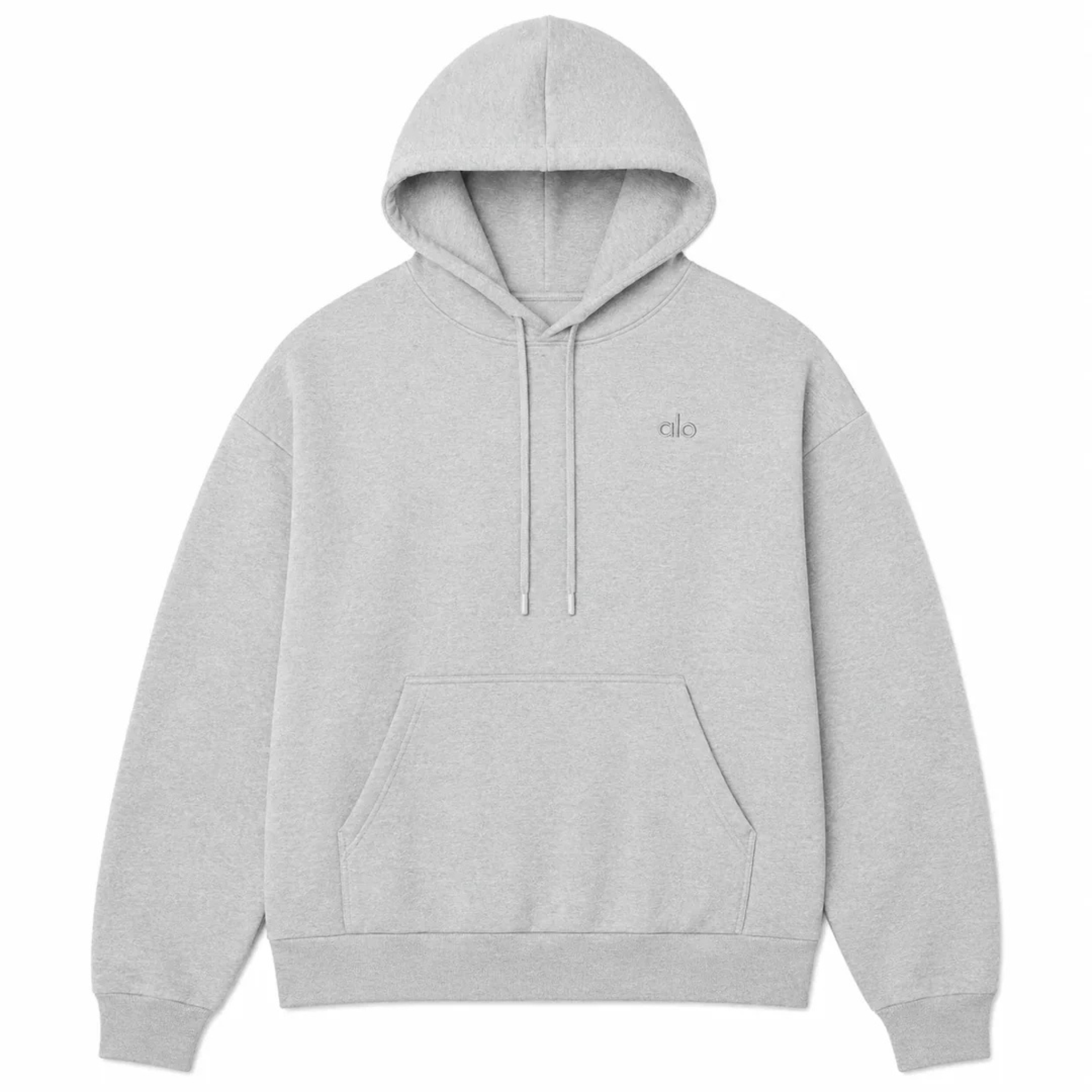 Grey ALO Yoga Accolade Hoodie front view