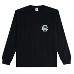 Eric Emanuel EE Rhinestone long sleeve t-shirt in black and white