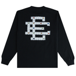 Eric Emanuel EE Rhinestone long sleeve black and white t-shirt