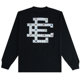Eric Emanuel EE Rhinestone long sleeve black and white t-shirt