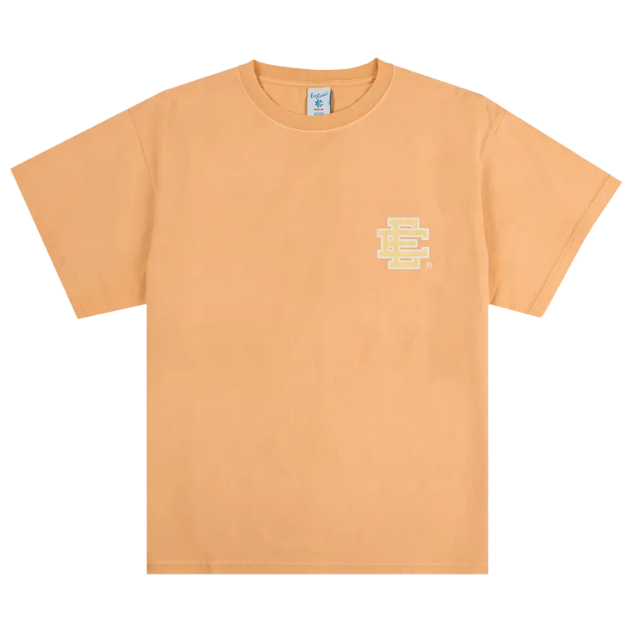 Eric Emanuel EE Basic T-Shirt in apricot and yellow colors displayed on a plain background